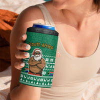 South Africa Christmas 4 in 1 Can Cooler Tumbler Christmas Santa Claus Tattoo - Wonder Print Shop