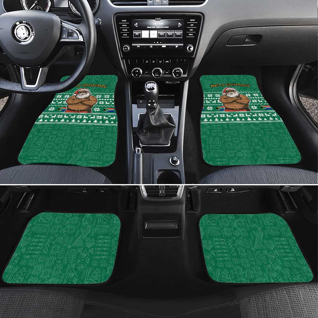 South Africa Christmas Car Mats Christmas Santa Claus Tattoo - Wonder Print Shop