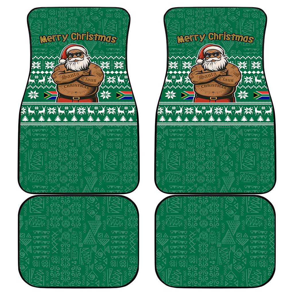South Africa Christmas Car Mats Christmas Santa Claus Tattoo - Wonder Print Shop