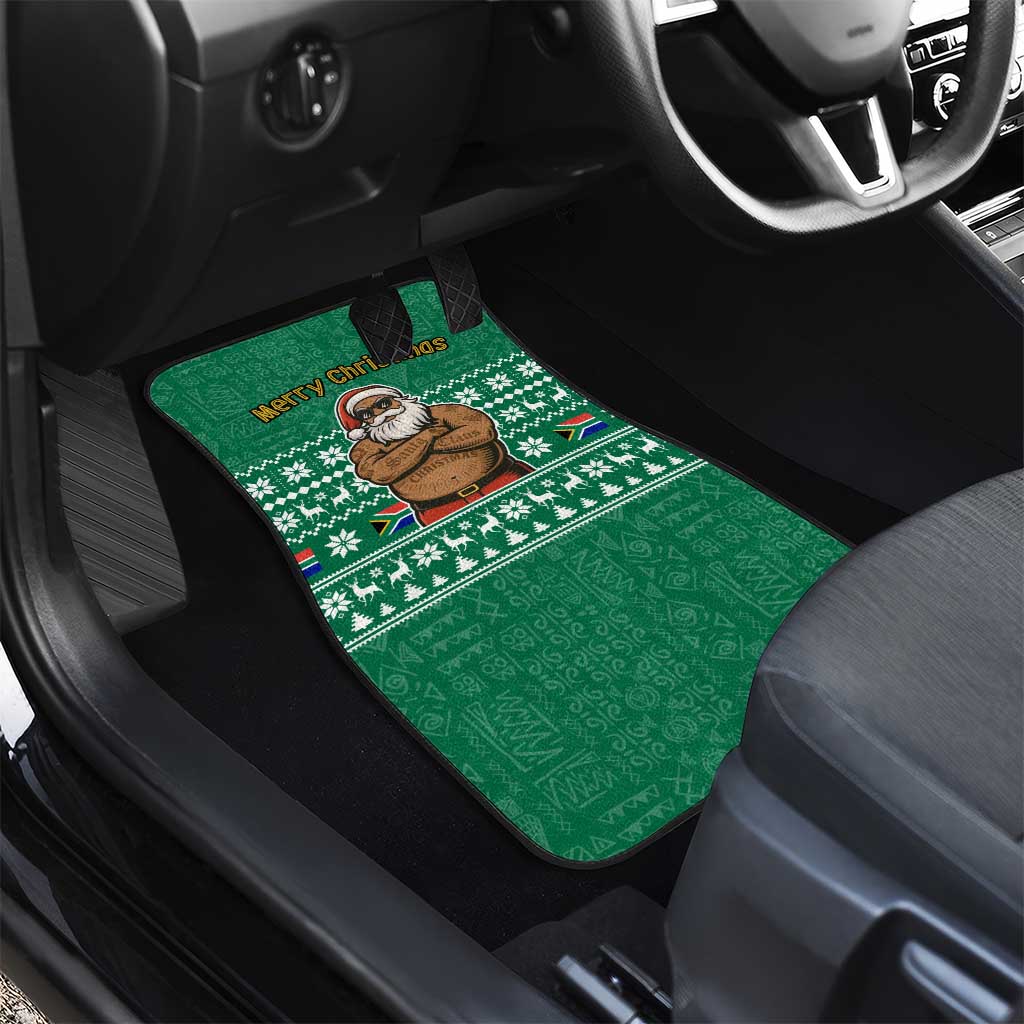 South Africa Christmas Car Mats Christmas Santa Claus Tattoo - Wonder Print Shop