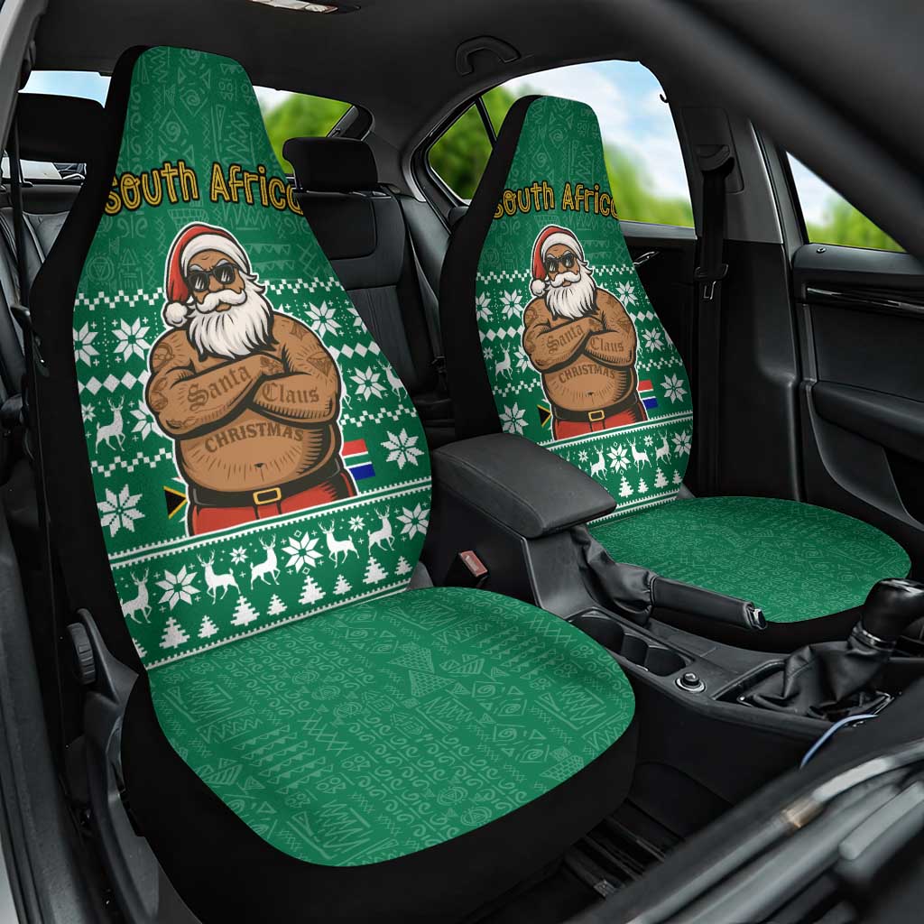 South Africa Christmas Car Seat Cover Christmas Santa Claus Tattoo - Wonder Print Shop
