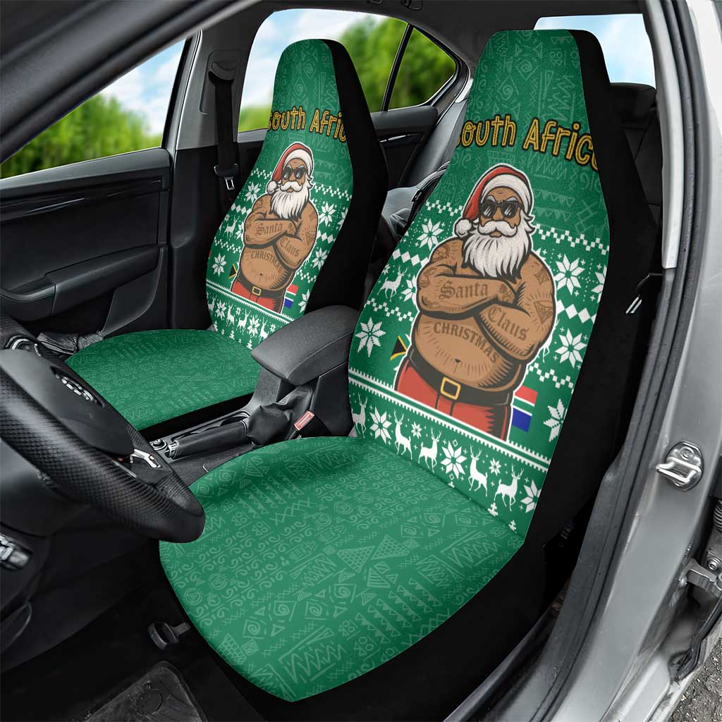 South Africa Christmas Car Seat Cover Christmas Santa Claus Tattoo - Wonder Print Shop