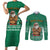 South Africa Christmas Couples Matching Short Sleeve Bodycon Dress and Long Sleeve Button Shirt Christmas Santa Claus Tattoo - Wonder Print Shop