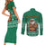 South Africa Christmas Couples Matching Short Sleeve Bodycon Dress and Long Sleeve Button Shirt Christmas Santa Claus Tattoo - Wonder Print Shop