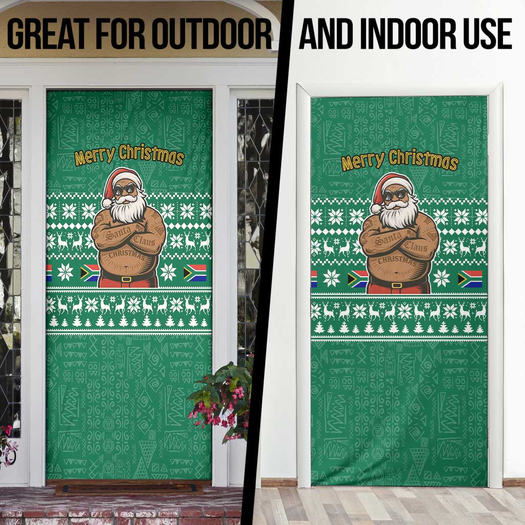 South Africa Christmas Door Cover Christmas Santa Claus Tattoo - Wonder Print Shop