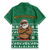 South Africa Christmas Family Matching Mermaid Dress and Hawaiian Shirt Christmas Santa Claus Tattoo - Wonder Print Shop