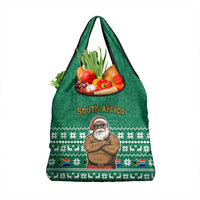 South Africa Christmas Grocery Bag Christmas Santa Claus Tattoo - Wonder Print Shop