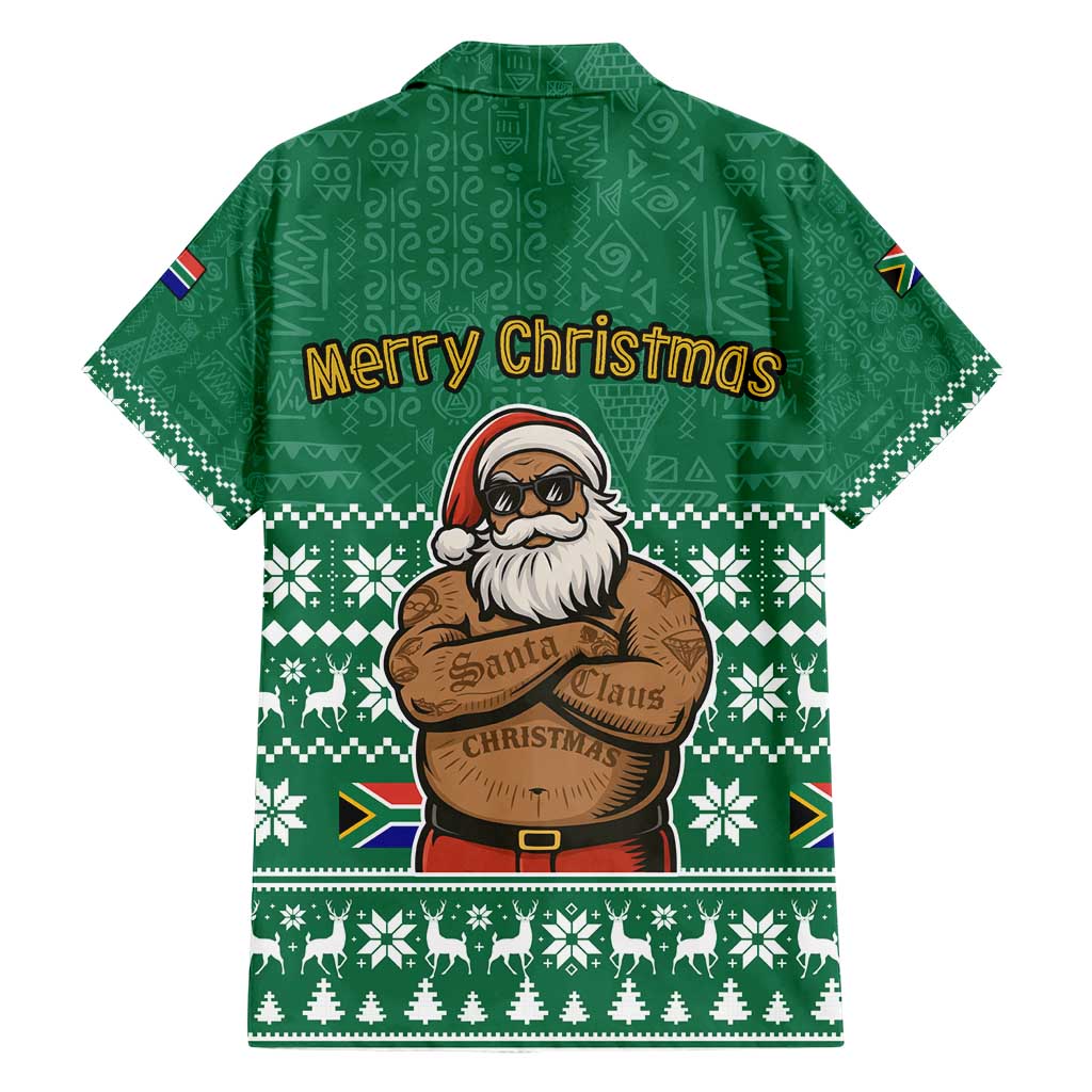 South Africa Christmas Hawaiian Shirt Christmas Santa Claus Tattoo - Wonder Print Shop