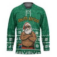 South Africa Christmas Hockey Jersey Christmas Santa Claus Tattoo - Wonder Print Shop