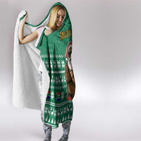 South Africa Christmas Hooded Blanket Christmas Santa Claus Tattoo - Wonder Print Shop