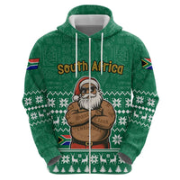South Africa Christmas Hoodie Christmas Santa Claus Tattoo - Wonder Print Shop