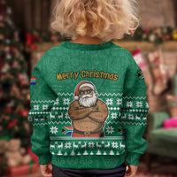 South Africa Christmas Kid Ugly Christmas Sweater Christmas Santa Claus Tattoo - Wonder Print Shop