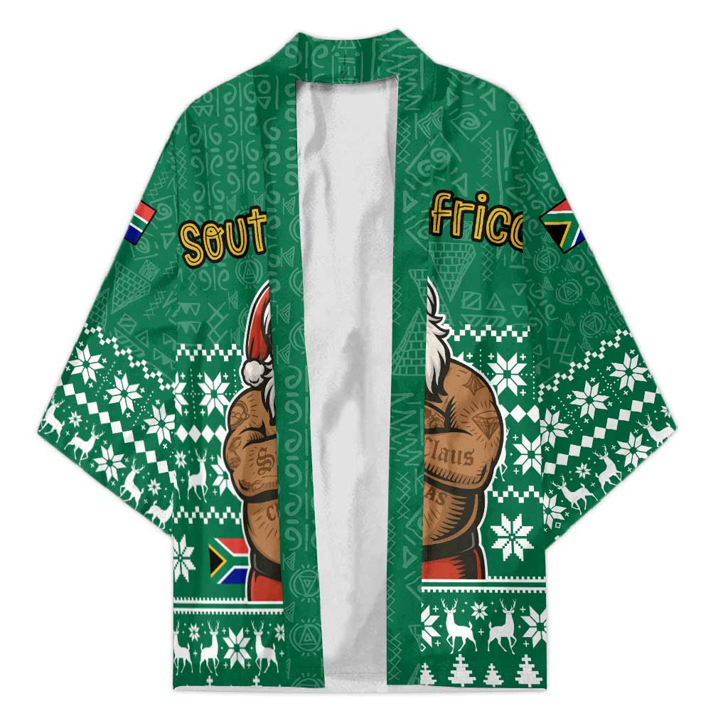 South Africa Christmas Kimono Christmas Santa Claus Tattoo - Wonder Print Shop