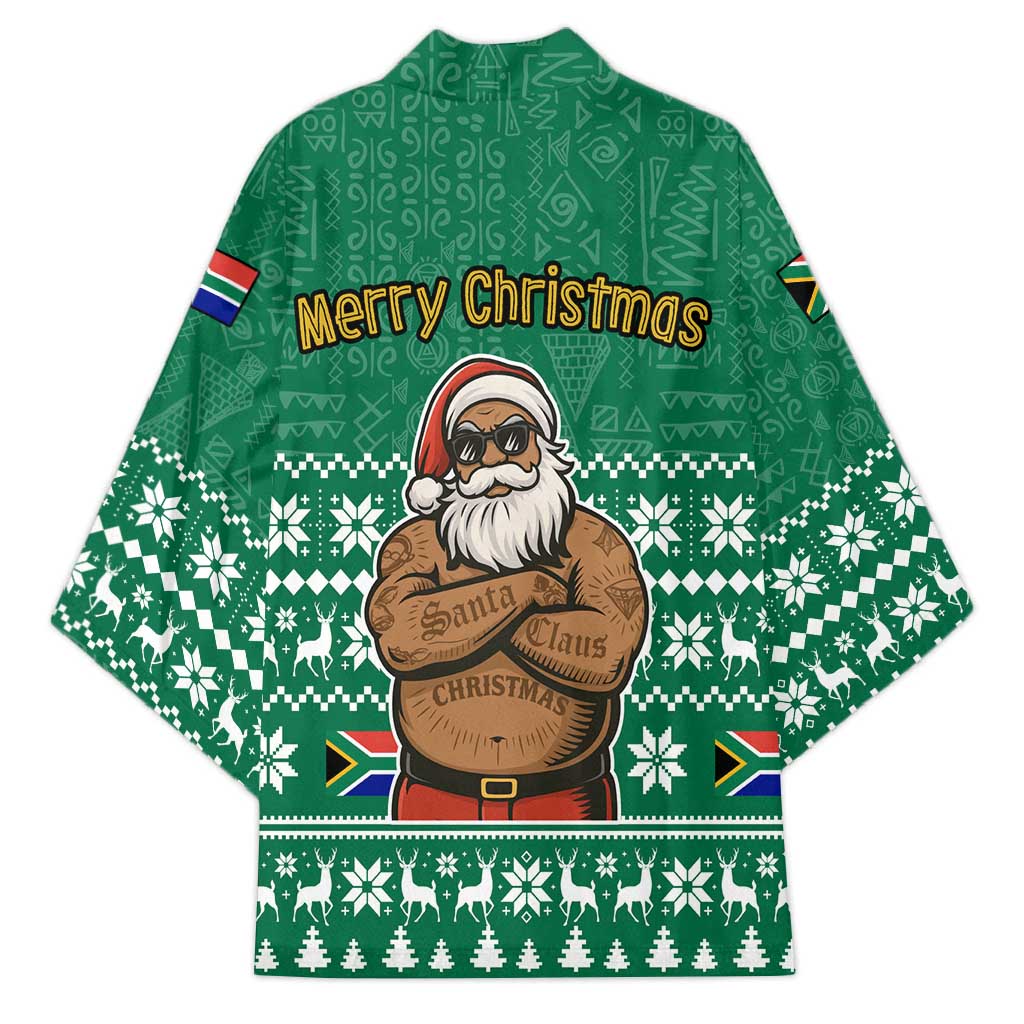 South Africa Christmas Kimono Christmas Santa Claus Tattoo - Wonder Print Shop