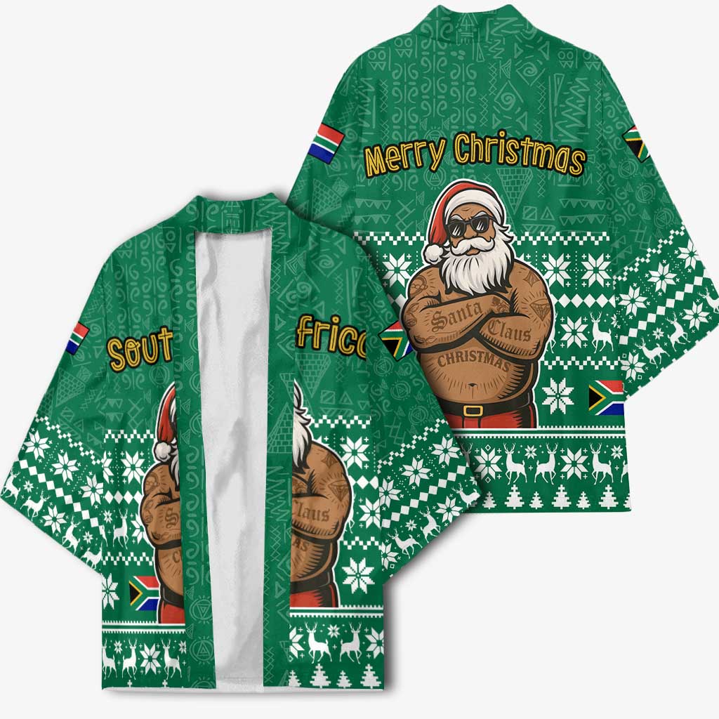 South Africa Christmas Kimono Christmas Santa Claus Tattoo - Wonder Print Shop