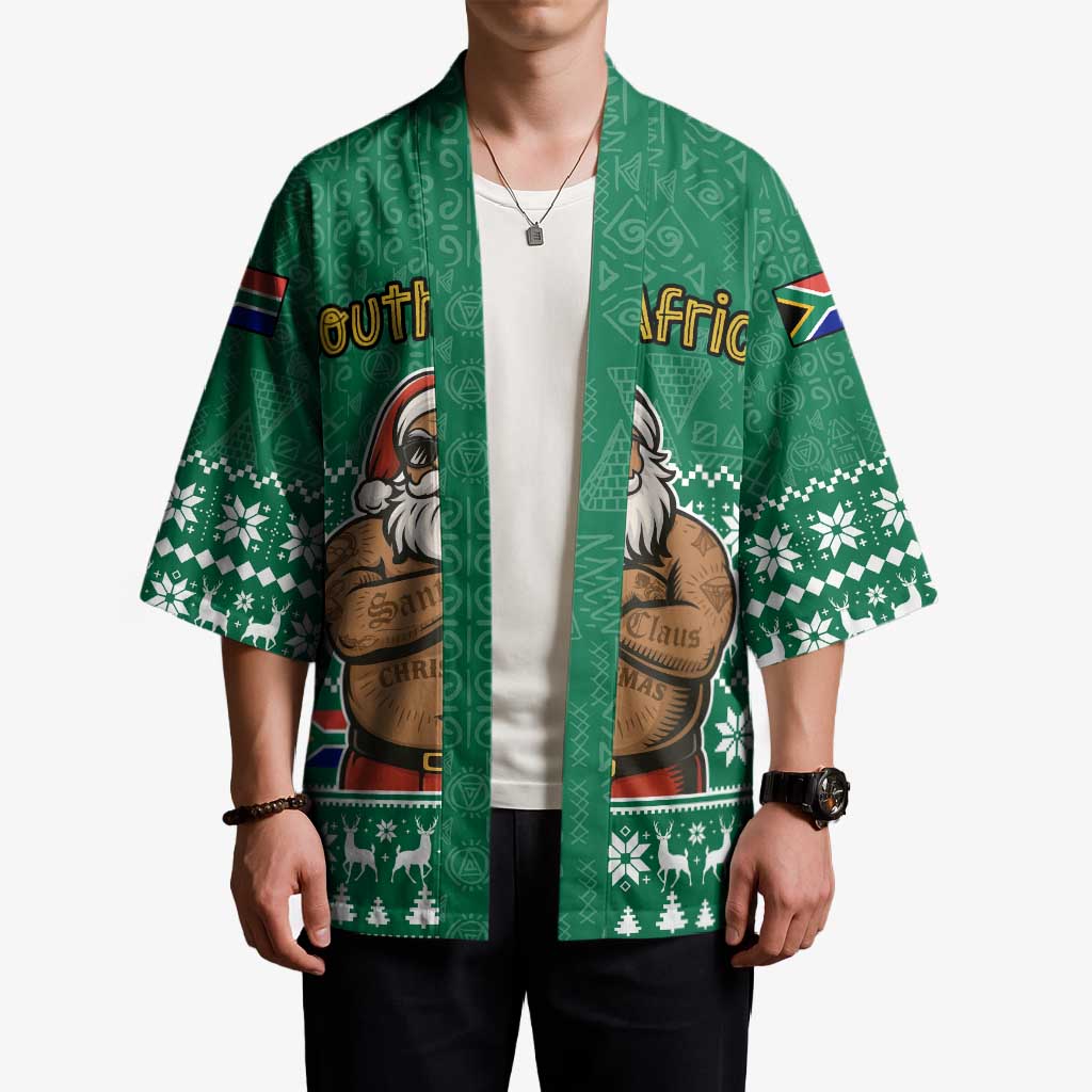 South Africa Christmas Kimono Christmas Santa Claus Tattoo - Wonder Print Shop