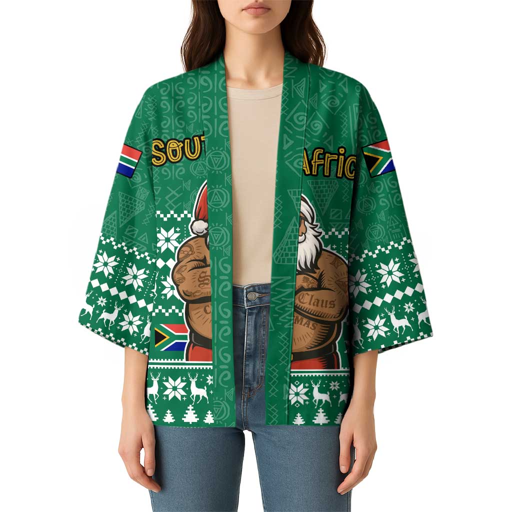 South Africa Christmas Kimono Christmas Santa Claus Tattoo - Wonder Print Shop