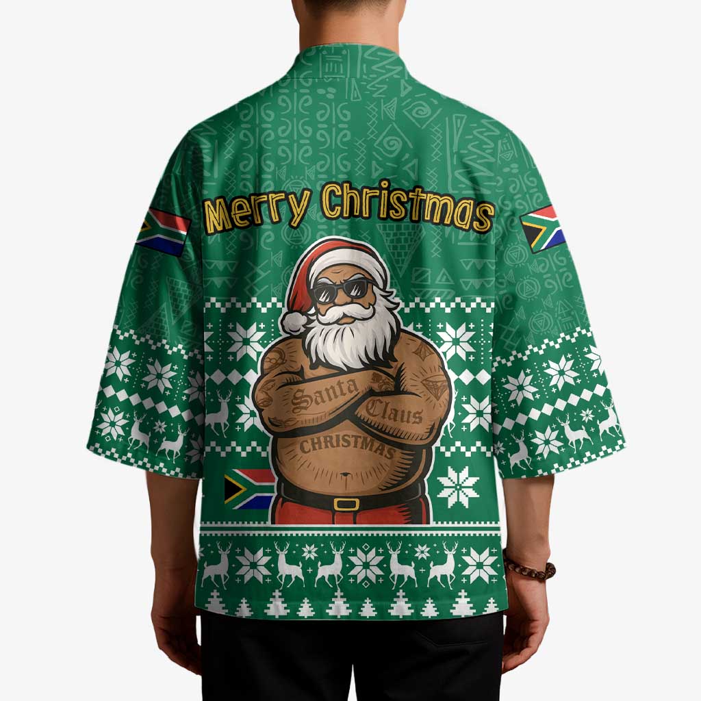 South Africa Christmas Kimono Christmas Santa Claus Tattoo - Wonder Print Shop