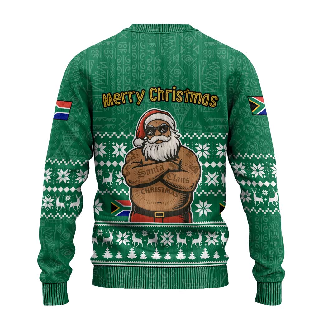 South Africa Christmas Ugly Christmas Sweater Christmas Santa Claus Tattoo - Wonder Print Shop