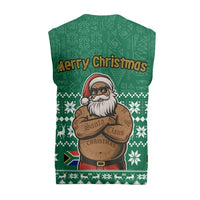 South Africa Christmas Knitted V-Neck Vest Christmas Santa Claus Tattoo - Wonder Print Shop