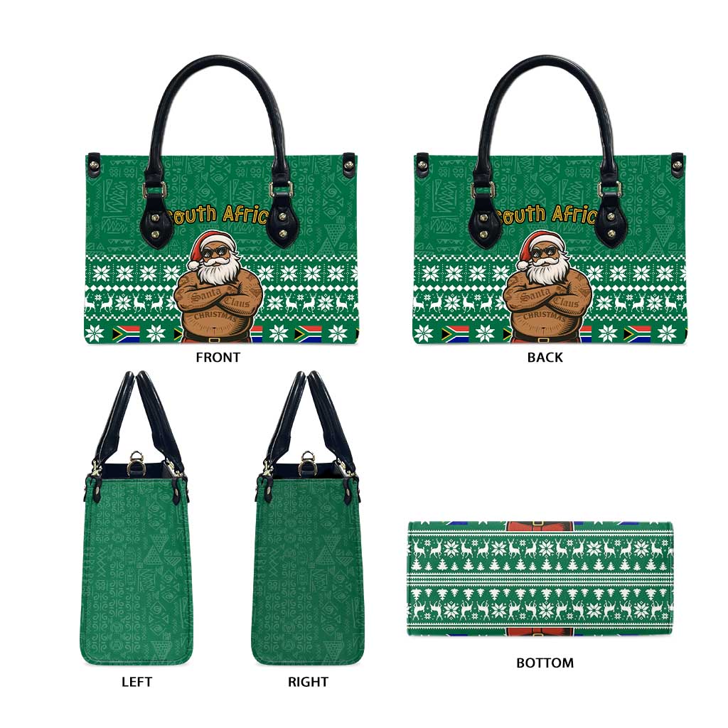 South Africa Christmas Leather Bag Christmas Santa Claus Tattoo - Wonder Print Shop