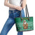 South Africa Christmas Leather Tote Bag Christmas Santa Claus Tattoo - Wonder Print Shop