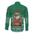 South Africa Christmas Long Sleeve Button Shirt Christmas Santa Claus Tattoo - Wonder Print Shop