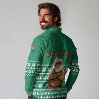 South Africa Christmas Long Sleeve Polo Shirt Christmas Santa Claus Tattoo - Wonder Print Shop