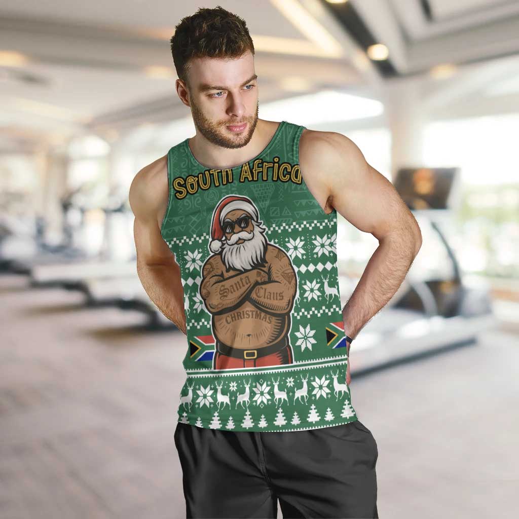 South Africa Christmas Men Tank Top Christmas Santa Claus Tattoo - Wonder Print Shop