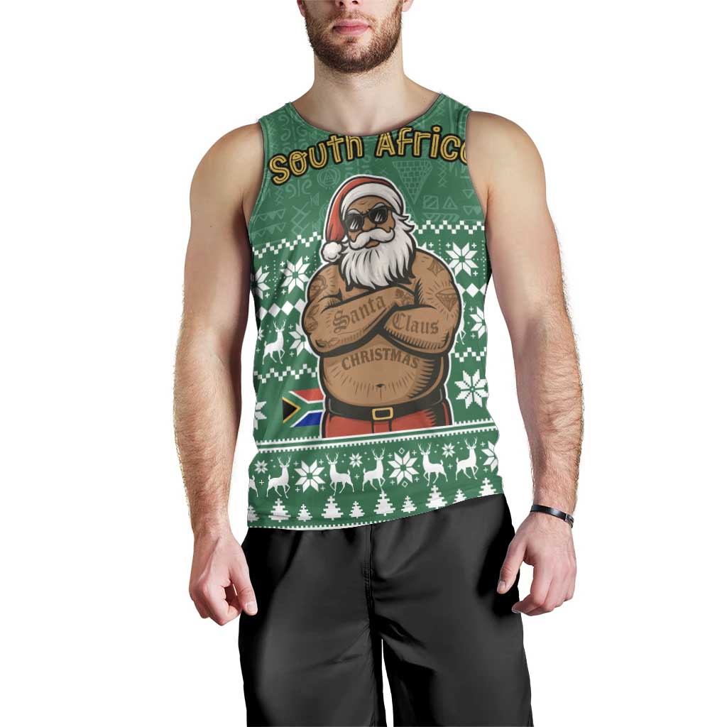 South Africa Christmas Men Tank Top Christmas Santa Claus Tattoo - Wonder Print Shop