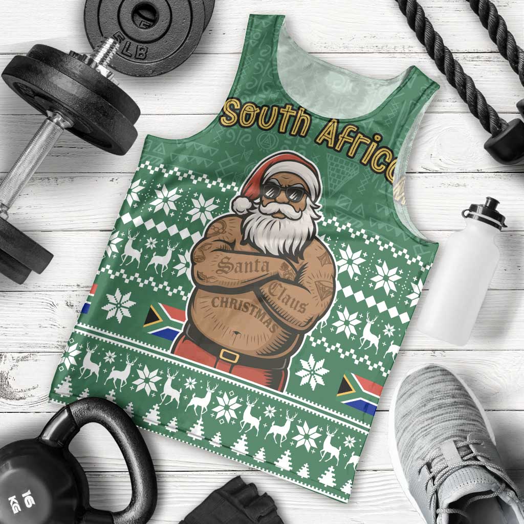 South Africa Christmas Men Tank Top Christmas Santa Claus Tattoo - Wonder Print Shop