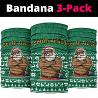 South Africa Christmas Neck Gaiter Christmas Santa Claus Tattoo - Wonder Print Shop