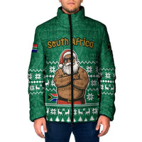 South Africa Christmas Padded Jacket Christmas Santa Claus Tattoo - Wonder Print Shop