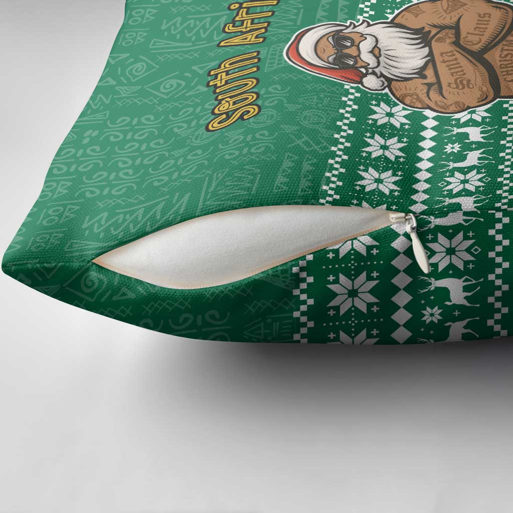 South Africa Christmas Pillow Cover Christmas Santa Claus Tattoo - Wonder Print Shop
