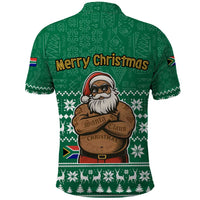 South Africa Christmas Polo Shirt Christmas Santa Claus Tattoo - Wonder Print Shop