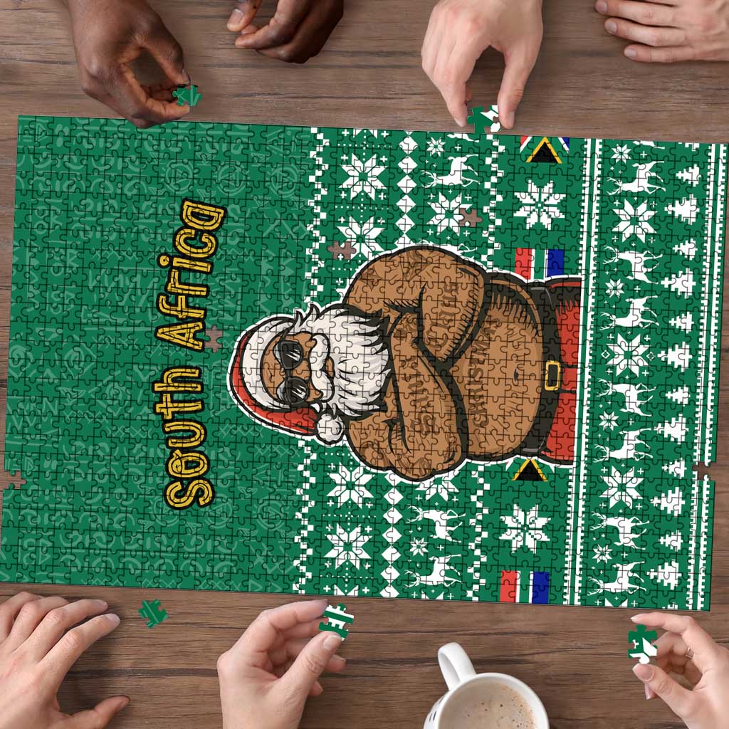 South Africa Christmas Puzzle Christmas Santa Claus Tattoo - Wonder Print Shop