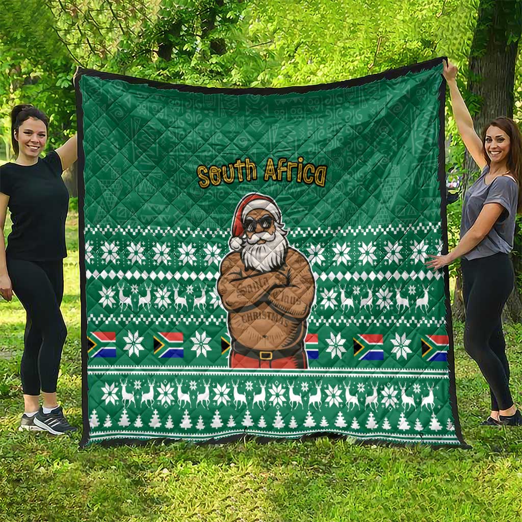 South Africa Christmas Quilt Christmas Santa Claus Tattoo - Wonder Print Shop