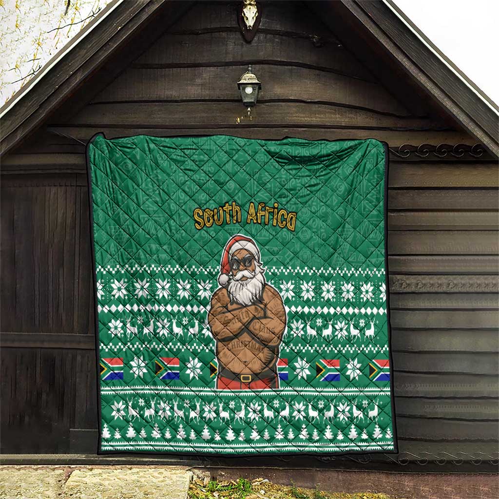 South Africa Christmas Quilt Christmas Santa Claus Tattoo - Wonder Print Shop