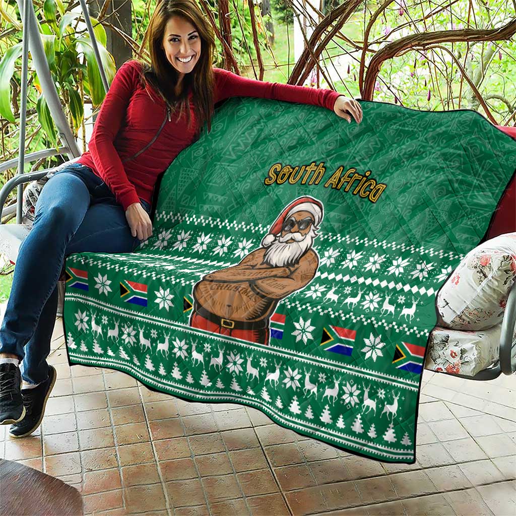 South Africa Christmas Quilt Christmas Santa Claus Tattoo - Wonder Print Shop