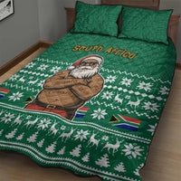 South Africa Christmas Quilt Bed Set Christmas Santa Claus Tattoo - Wonder Print Shop