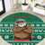 South Africa Christmas Round Carpet Christmas Santa Claus Tattoo - Wonder Print Shop