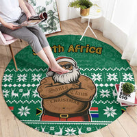 South Africa Christmas Round Carpet Christmas Santa Claus Tattoo - Wonder Print Shop