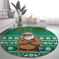South Africa Christmas Round Carpet Christmas Santa Claus Tattoo - Wonder Print Shop