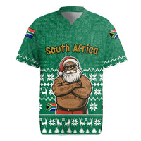 South Africa Christmas Rugby Jersey Christmas Santa Claus Tattoo - Wonder Print Shop