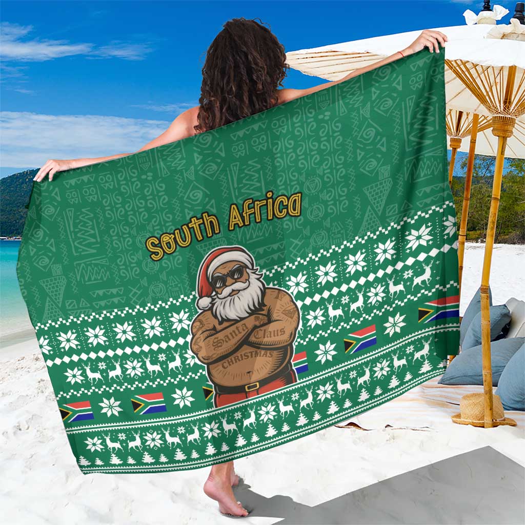 South Africa Christmas Sarong Christmas Santa Claus Tattoo - Wonder Print Shop