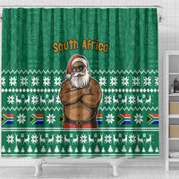 South Africa Christmas Shower Curtain Christmas Santa Claus Tattoo - Wonder Print Shop