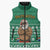 South Africa Christmas Sleeveless Puffer Jacket Christmas Santa Claus Tattoo - Wonder Print Shop