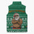 South Africa Christmas Sleeveless Puffer Jacket Christmas Santa Claus Tattoo - Wonder Print Shop