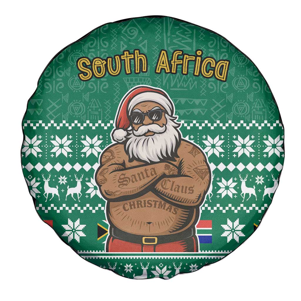 South Africa Christmas Spare Tire Cover Christmas Santa Claus Tattoo - Wonder Print Shop