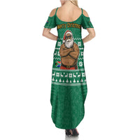 South Africa Christmas Summer Maxi Dress Christmas Santa Claus Tattoo - Wonder Print Shop